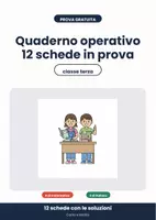 anteprima - Esercizi - 🎁 12 schede in prova classe terza: italiano e matematica - Pagina di copertina