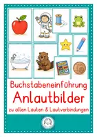 Vorschau - Bildkarten - Anlautbilder zu allen Lauten, & Lautverbindungen – Buchstabeneinführung Klasse 1 - Deckblatt