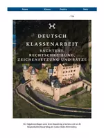 Vorschau - Klassenarbeiten - Klassenarbeit Deutsch Hauptschule/G-Niveau mit Lösung & Hörtext (Sachtext, Orthographie, Sätze); Klasse 9 - Deckblatt