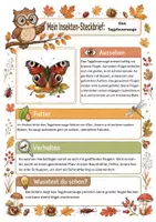 Vorschau - Stationenlernen - Insekten im Herbst XXL – XXL Materialpaket mit 16 Tier-Steckbriefen, Ausmalbildern, Quiz & Präsentation - Seite 3