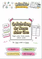 Vorschau - Arbeitsblätter - Großschreibung der Nomen sicher üben – Deutsch Klasse 3-4 - Deckblatt