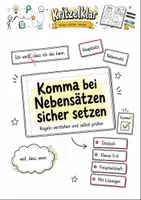 Vorschau - Stundenentwürfe - Komma bei Nebensätzen sicher setzen – Deutsch Klasse 5-6 - Deckblatt
