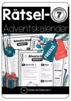 Vorschau - Arbeitsblätter - Advents-Bonusrätsel für Klasse 7 – Freebie - Deckblatt