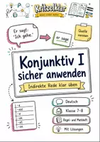 Vorschau - Stundenentwürfe - Konjunktiv I sicher anwenden – Übungsheft mit Lösungen Klasse 7-8 - Deckblatt