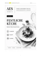 Vorschau - Arbeitsblätter - AES Fachpraktische Prüfung Theme festliche Küche - Deckblatt