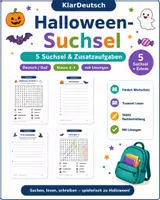Vorschau - Arbeitsblätter - Halloween Suchsel 5 Suchsel Zusatzaufgaben - Deckblatt