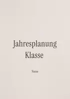 Vorschau - Lehrpläne/Lehrermaterial - Jahresplanung Vorlage Blanko SL - Deckblatt