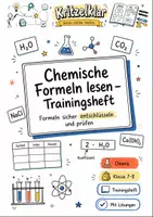 Vorschau - Arbeitsblätter - Chemische Formeln lesen – Trainingsheft Chemie Klasse 7-8 - Deckblatt