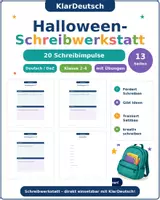 Vorschau - Arbeitsblätter - Halloween Schreibwerkstatt 20 Schreibimpulse - Deckblatt