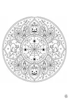 Vorschau - Mal- und Bastelvorlagen - Grusel-Mandalas – 12 Mandalas zum Ausmalen - Seite 1