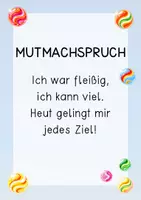 Vorschau - Arbeitsblätter - Mutmachspruch: Plakat und Kärtchen - Seite 3