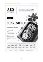 Vorschau - Arbeitsblätter - AES Fachpraktische Prüfung Thema Convenience - Deckblatt