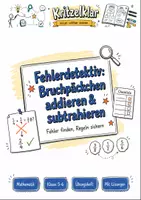 Vorschau - Stundenentwürfe - Fehlerdetektiv: Bruchpäckchen addieren & subtrahieren | Klasse 5-6 - Deckblatt