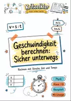 Vorschau - Arbeitsblätter - Geschwindigkeit berechnen: Sicher unterwegs – Physik Klasse 7-8 - Deckblatt