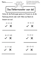 Vorschau - Arbeitsblätter - Das Fehlermonster war da! ZR 10-100 - Seite 1