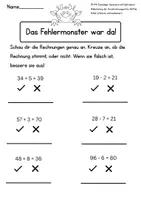 Vorschau - Arbeitsblätter - Das Fehlermonster war da! ZR 10-100 - Seite 3
