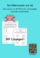 Vorschau - Arbeitsblätter - Das Fehlermonster war da! ZR 10-100 - Deckblatt