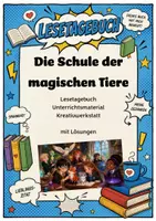 Vorschau - Unterrichtsreihen - Die Schule der magischen Tier(e) | Lesetagebuch | Unterrichtsmaterial | Kreativwerkstatt | Deutsch Klasse 5-8 | mit Lösungen. - Deckblatt