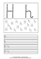 Vorschau - Unterrichtsreihen - Arbeitsblätter H, h Grundschrift Wochenplan Buchstabeneinführung - Seite 3