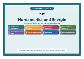 Vorschau - Stationenlernen - Lerntheke Nordamerika Erdkunde Klasse 8 - Seite 1