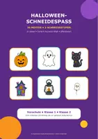 Vorschau - Arbeitsblätter - Halloween-Paket | Lesen & Schneiden - Seite 1