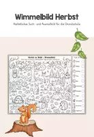 Vorschau - Arbeitsblätter - Herbst-Wimmelbild für die Grundschule - Suchbild & Ausmalbild - Deckblatt