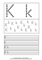 Vorschau - Unterrichtsreihen - Arbeitsblätter Buchstabe K Druckschrift Wochenplan Buchstabeneinführung - Seite 3