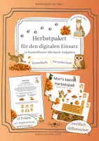 Vorschau - Spiele - Herbstspaß – Interaktive Mitmach-Aufgaben für digitalen Einsatz | 2-fach differenziert - Deckblatt