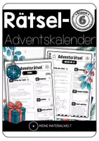 Vorschau - Spiele - Fächerübergreifender Rätsel-Adventskalender für Klasse 6 – 17 Adventsrätsel mit Lösungen - Deckblatt