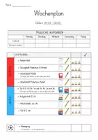 Vorschau - Arbeitsblätter - Wochenplan - Vorlage - Seite 2