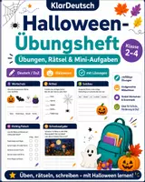 Vorschau - Arbeitsblätter - Halloween Übungsheft Übungen Rätsel - Deckblatt