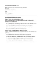 Vorschau - Test - Klassenarbeit Deutsch 8: Grammatik-Test zur Zeichensetzung & Kommasetzung (Klasse 7/8) - Seite 1
