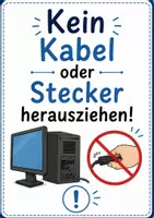 Vorschau - Poster - Kabel & Stecker | PC-Raum Schild/ Poster für EDV & Informatik - Deckblatt