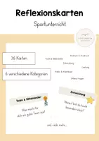 Vorschau - Bildkarten - Reflexionskarten für den Sportunterricht - Deckblatt