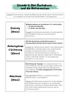 Vorschau - Stundenentwürfe - Der Buchdruck und die Reformation (Martin Luther) - Seite 1