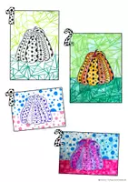 Vorschau - Arbeitsblätter - Yayoi Kusama im Herbst – Pop Art Kürbisse & Punktkunst | Kunstunterricht - Seite 3