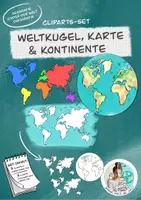 Vorschau - selbst erstellte Cliparts/Grafiken - Cliparts-Set "Weltkarte, Weltkugel & Kontinente" - Deckblatt