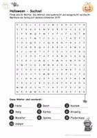 Vorschau - Arbeitsblätter - Suchsel - Halloween - Deckblatt