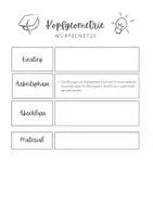 Vorschau - Aufgabenkarten - Geometrie | Kopfgeometrie | Geometrische Körper | Würfelnetze - Seite 2
