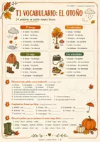Vorschau - Arbeitsblätter - El otoño – Herbstwortschatz Spanischunterricht - Seite 1
