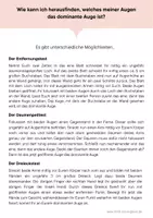 Vorschau - Arbeitsblätter - Der richtige Sitzplatz im Klassenraum! Jeder Mensch hat ein dominantes Auge! Kindern das Lernen erleichtern! - Seite 1