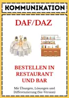 Vorschau - Arbeitsblätter - Bestellen in Restaurant und Bar (ab A2, mit Hörverstehen, Sie-Version) - Deckblatt