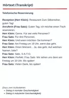 Vorschau - Arbeitsblätter - Bestellen in Restaurant und Bar (ab A2, mit Hörverstehen, Sie-Version) - Seite 1