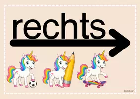 Vorschau - Poster - Einhornklasse - Schilder | Links & Rechts (Klassentier) - Seite 3