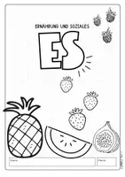 Vorschau - Mal- und Bastelvorlagen - Deckblätter | Ernährung & Soziales | mit Inhaltsverzeichnis - Seite 1
