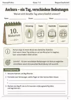 Vorschau - Arbeitsblätter - Islamische Feste & Ramadan Bundle Klasse 7–8 - Seite 1