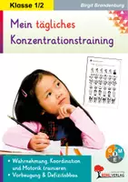 Vorschau - Arbeitsblätter - Mein tägliches Konzentrationstraining | Grundschule Klasse 1-2 | Konzentration, Wahrnehmung, Feinmotorik, Logisches Denken | differenzierte Übungen Arbeitsblätter Kopiervorlagen mit Lösungen - Deckblatt