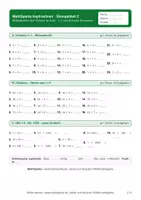 Vorschau - Arbeitsblätter - Kostenloses Übungsheft Kopfrechnen: 5 Blitz-Arbeitsblätter für den Zahlenraum bis 100 & Grundrechenarten (mit Lösungen) - Seite 1