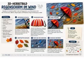 Vorschau - Stundenentwürfe - Kunst Herbst🍁 | 3D-Regenschirm ☂️im Wind | komplette Unterrichtseinheit Sek I - Seite 3