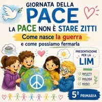 anteprima - Esercizi - La pace non è stare zitti - Quinta primaria - Pagina di copertina